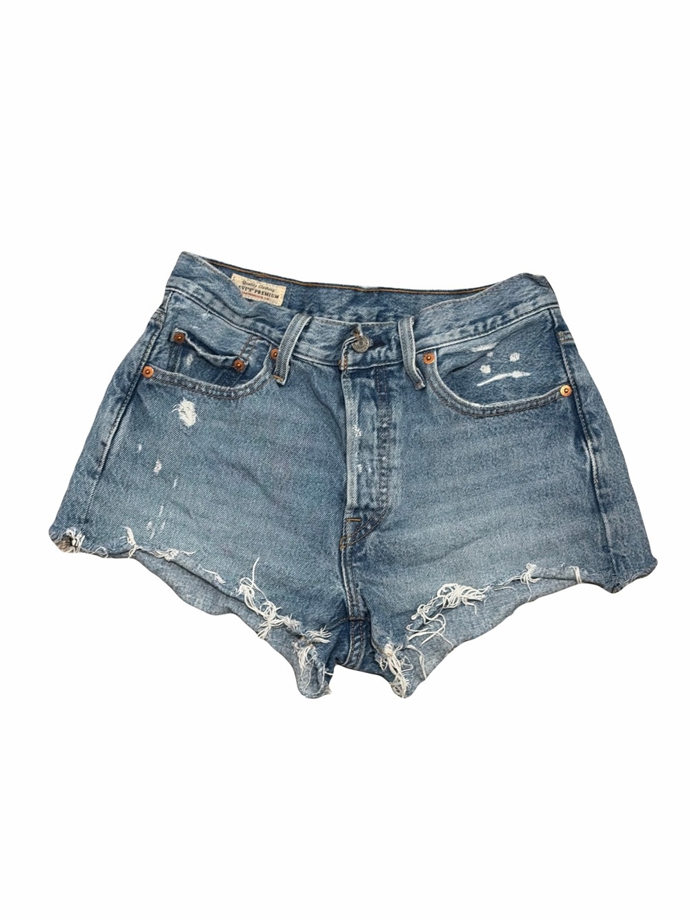 Levi’s 501 High-Rise Distressed Denim Shorts